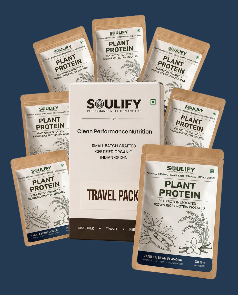 Soulify Plant Protein – Vanilla Bean Flavour | Organic Pea Protein Isolate + Brown Rice Protein Isolate | 27g Protein |