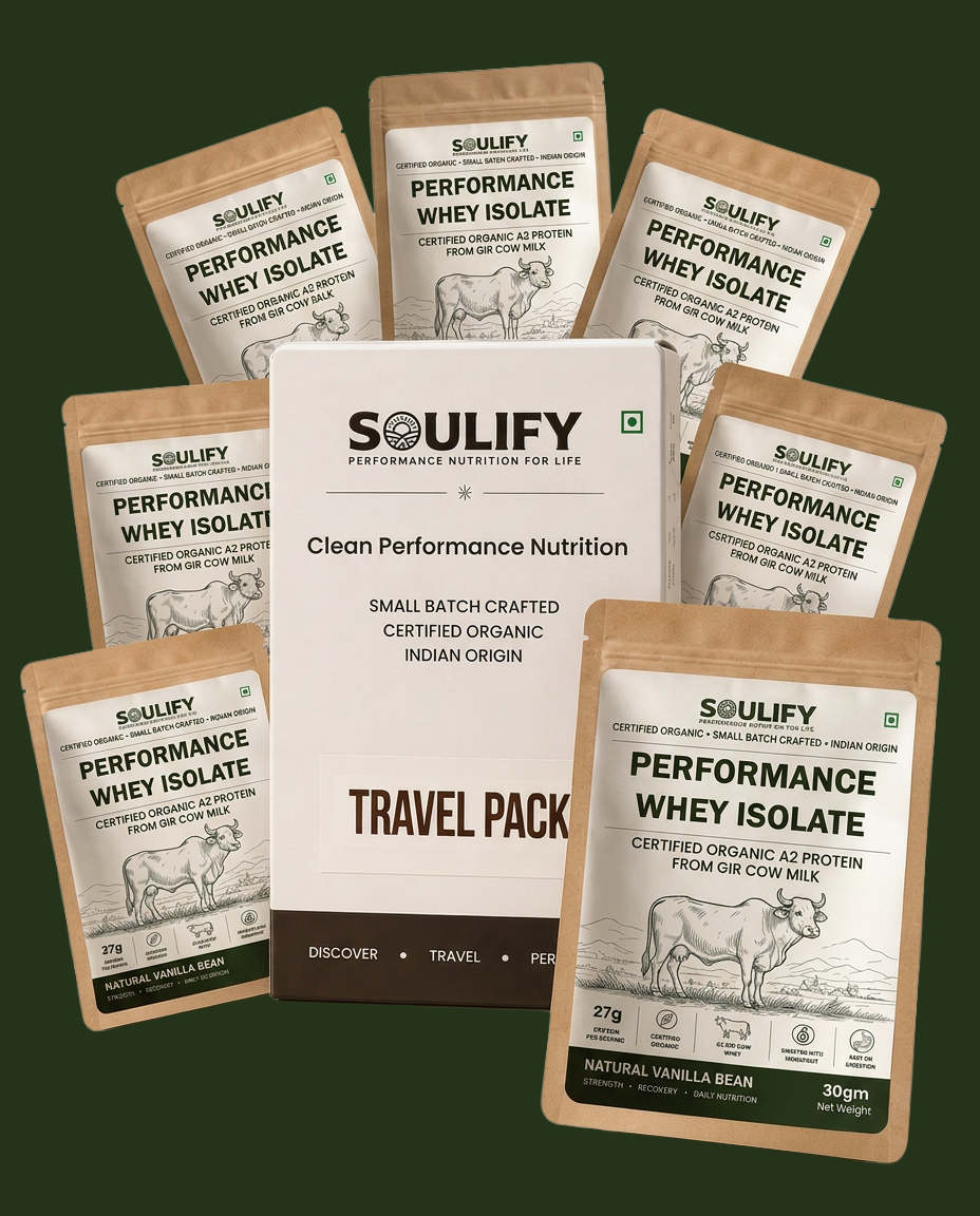 Soulify Performance Whey Isolate – Natural Vanilla Bean | Certified Organic A2 Gir Cow Whey Isolate | 27g Protein |